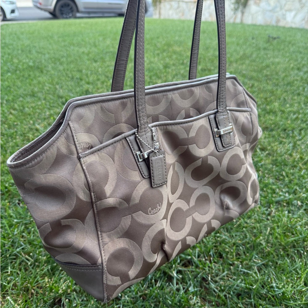 Coach Tan Signature Tote Bag